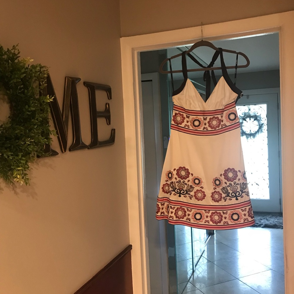 Bebe Silk Embroidered Sundress